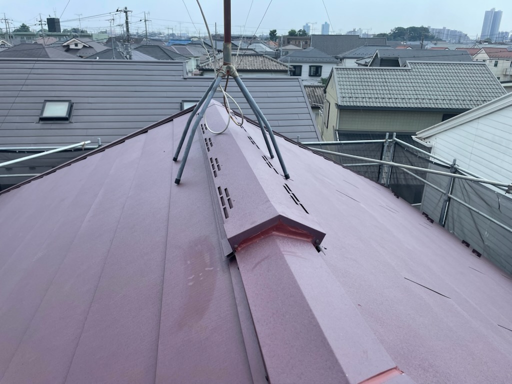 棟板金・役物の取り付け